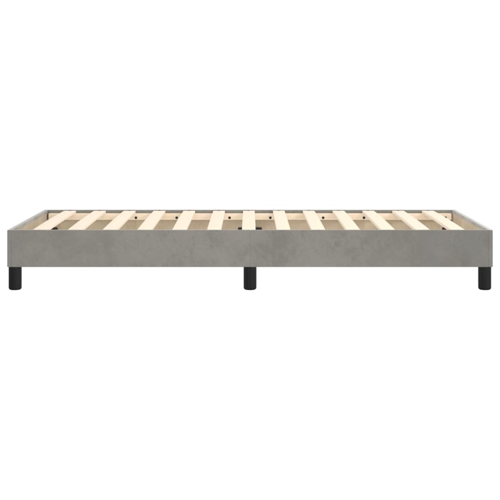 Boxspring bed 90x190 cm fluweel lichtgrijs is nu te koop bij PeponiXL, paradijselijk wonen!
