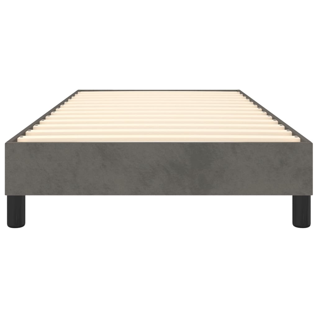 Boxspring bed 90x190 cm fluweel donkergrijs is nu te koop bij PeponiXL, paradijselijk wonen!