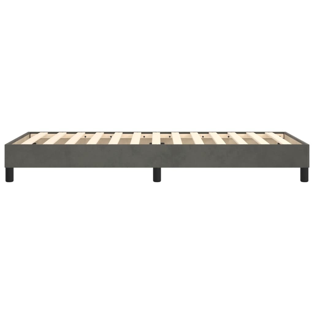 Boxspring bed 90x190 cm fluweel donkergrijs is nu te koop bij PeponiXL, paradijselijk wonen!