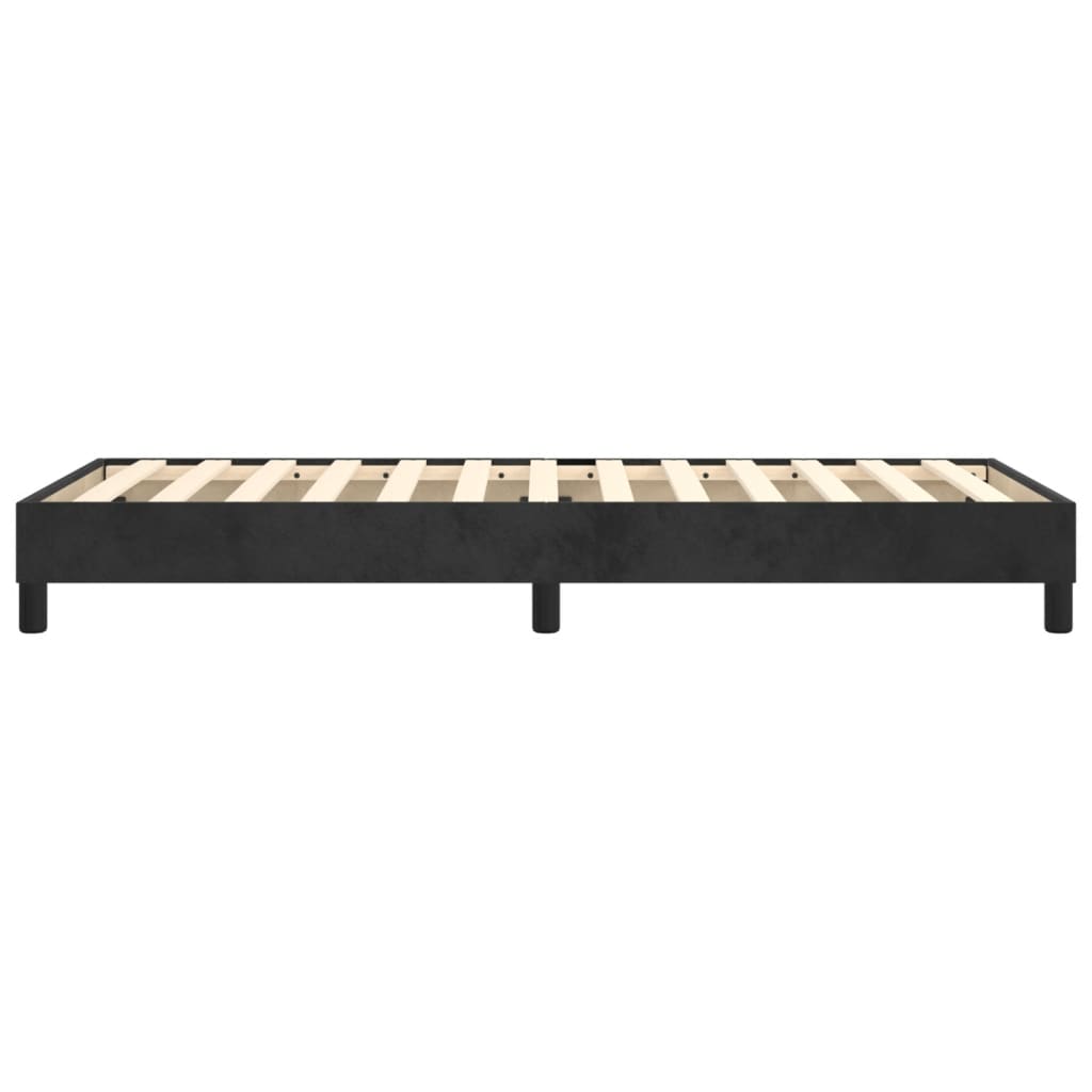 Boxspring bed fluweel zwart 90x190 cm is nu te koop bij PeponiXL, paradijselijk wonen!