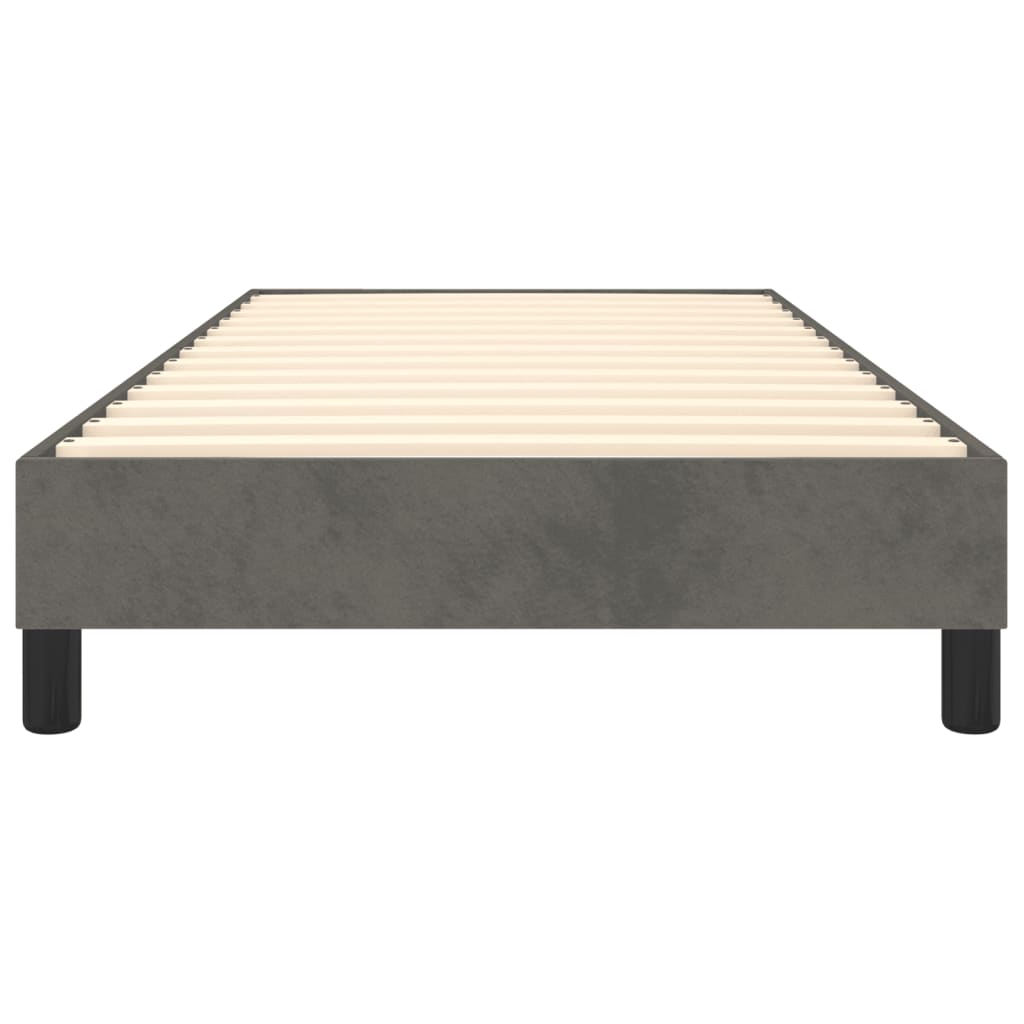 Boxspring bed 90x200 cm fluweel donkergrijs is nu te koop bij PeponiXL, paradijselijk wonen!