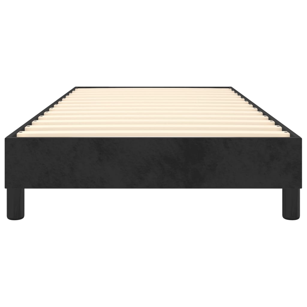 Boxspring bed fluweel zwart 90x200 cm is nu te koop bij PeponiXL, paradijselijk wonen!