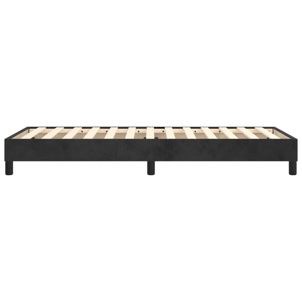 Boxspring bed fluweel zwart 90x200 cm is nu te koop bij PeponiXL, paradijselijk wonen!