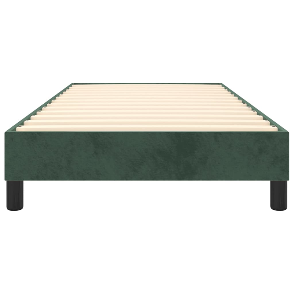 Boxspring bed 90x200 cm fluweel donkergroen is nu te koop bij PeponiXL, paradijselijk wonen!