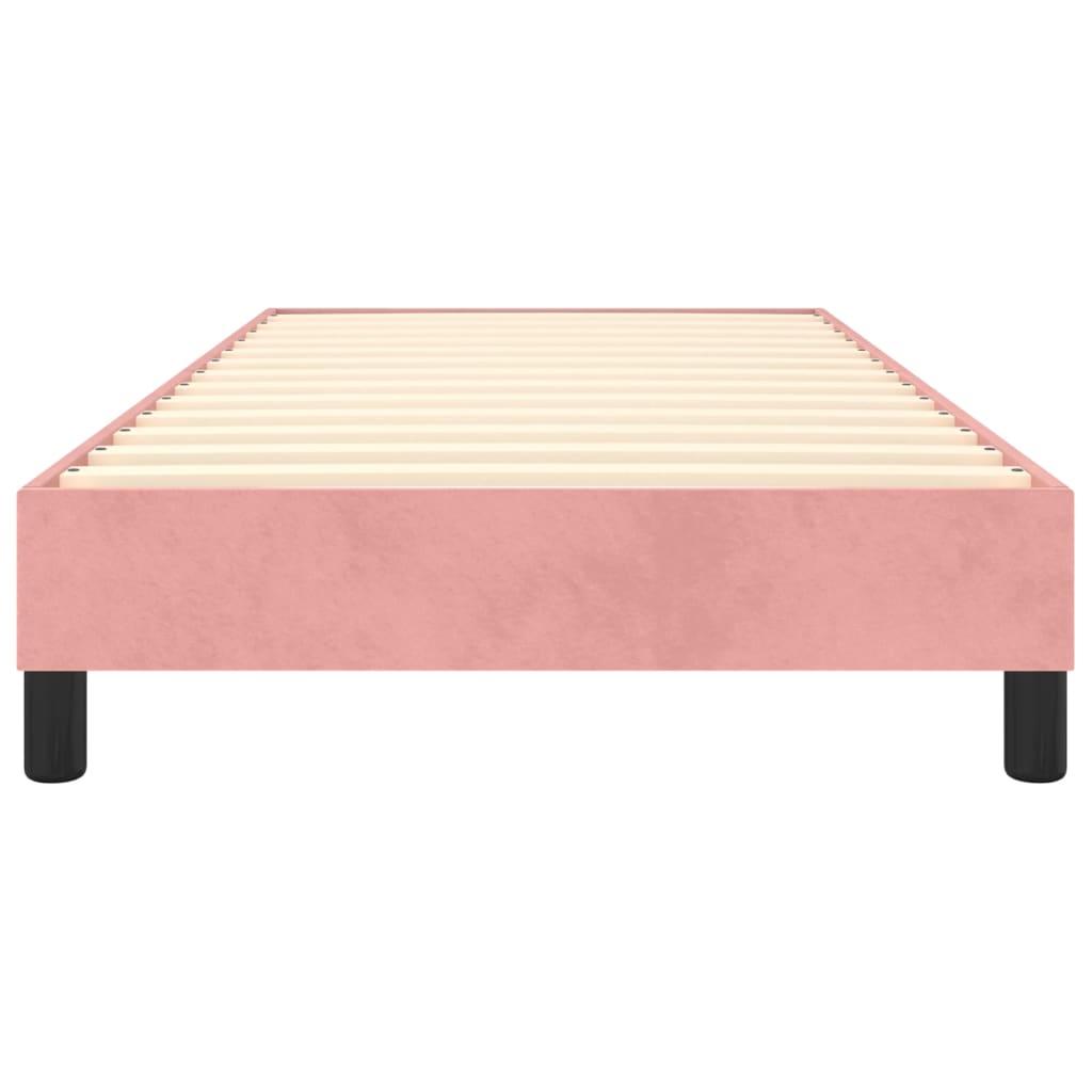 Boxspring bed fluweel roze 90x200 cm is nu te koop bij PeponiXL, paradijselijk wonen!