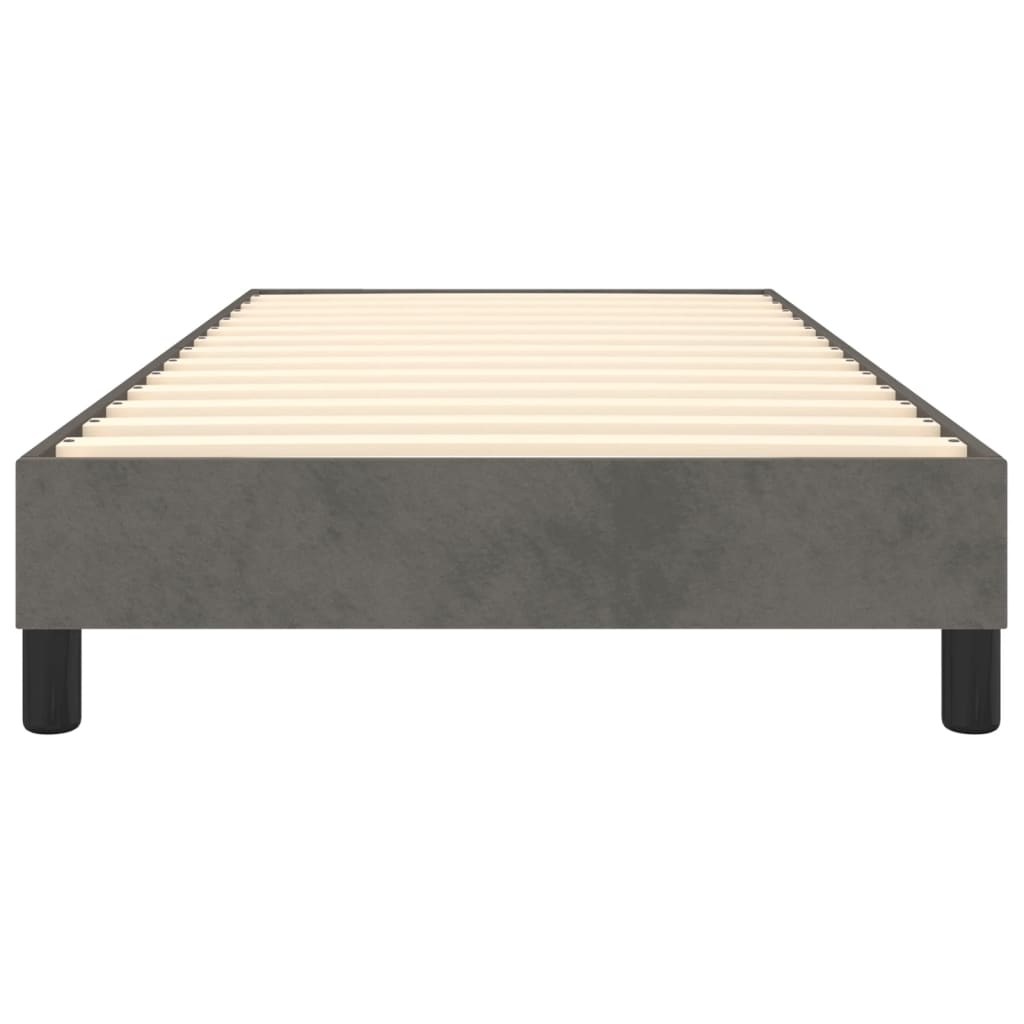 Boxspring bed 100x200 cm fluweel donkergrijs is nu te koop bij PeponiXL, paradijselijk wonen!