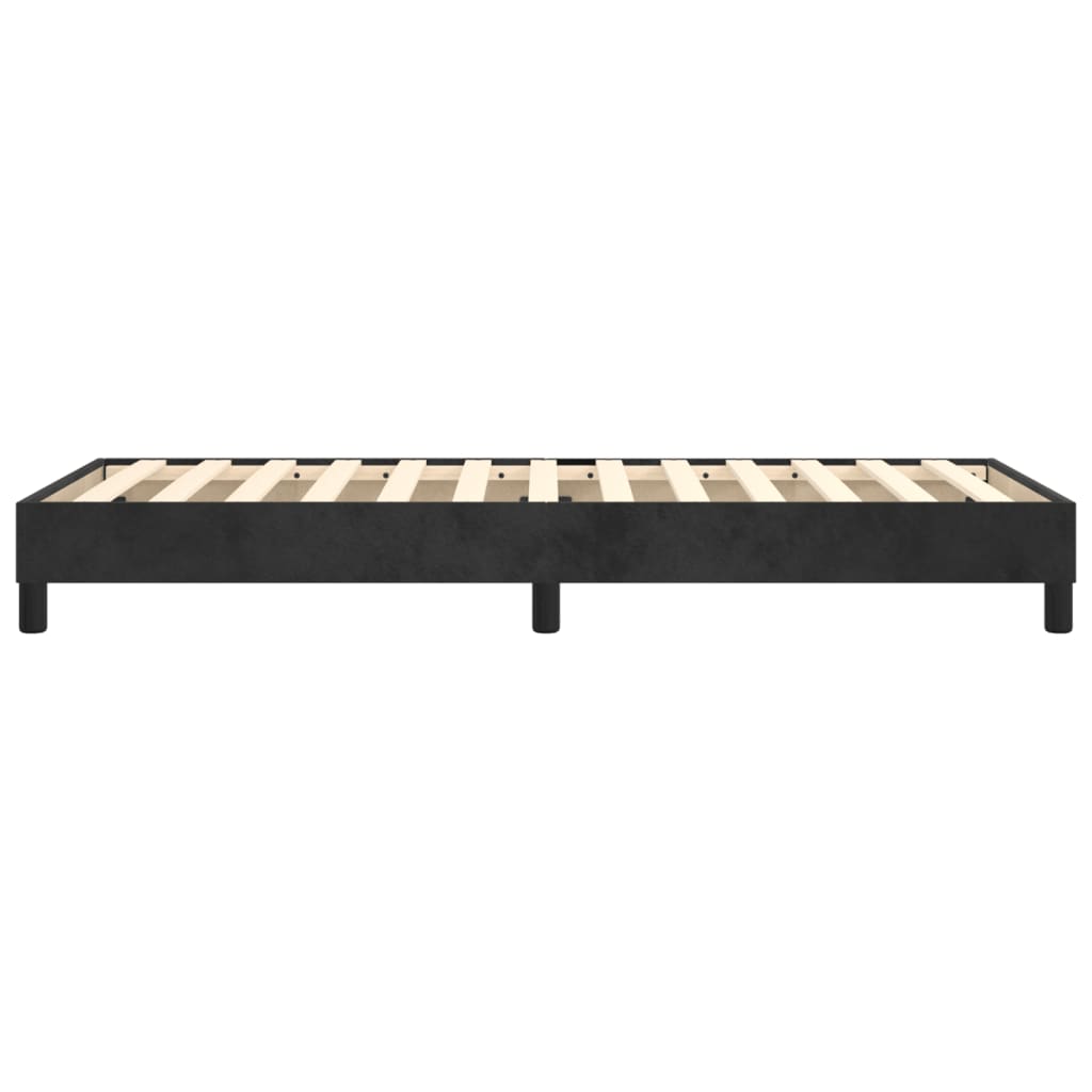 Boxspring bed 100x200 cm fluweel zwart is nu te koop bij PeponiXL, paradijselijk wonen!