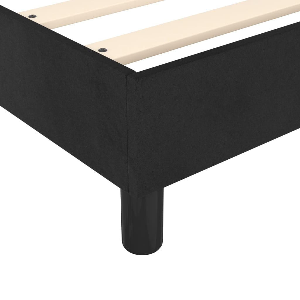 Boxspring bed 100x200 cm fluweel zwart is nu te koop bij PeponiXL, paradijselijk wonen!