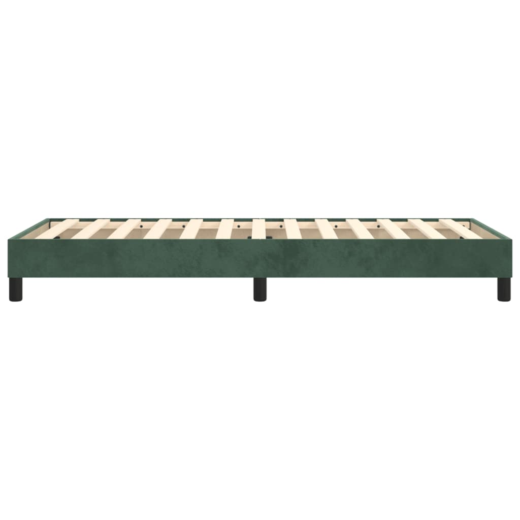 Boxspring bed 100x200 cm fluweel donkergroen is nu te koop bij PeponiXL, paradijselijk wonen!