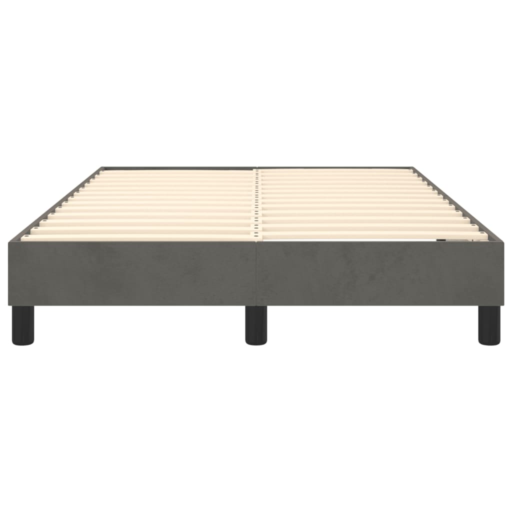 Boxspring bed 120x200 cm fluweel donkergrijs is nu te koop bij PeponiXL, paradijselijk wonen!