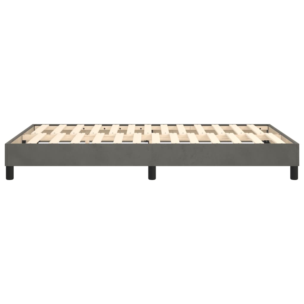 Boxspring bed 120x200 cm fluweel donkergrijs is nu te koop bij PeponiXL, paradijselijk wonen!