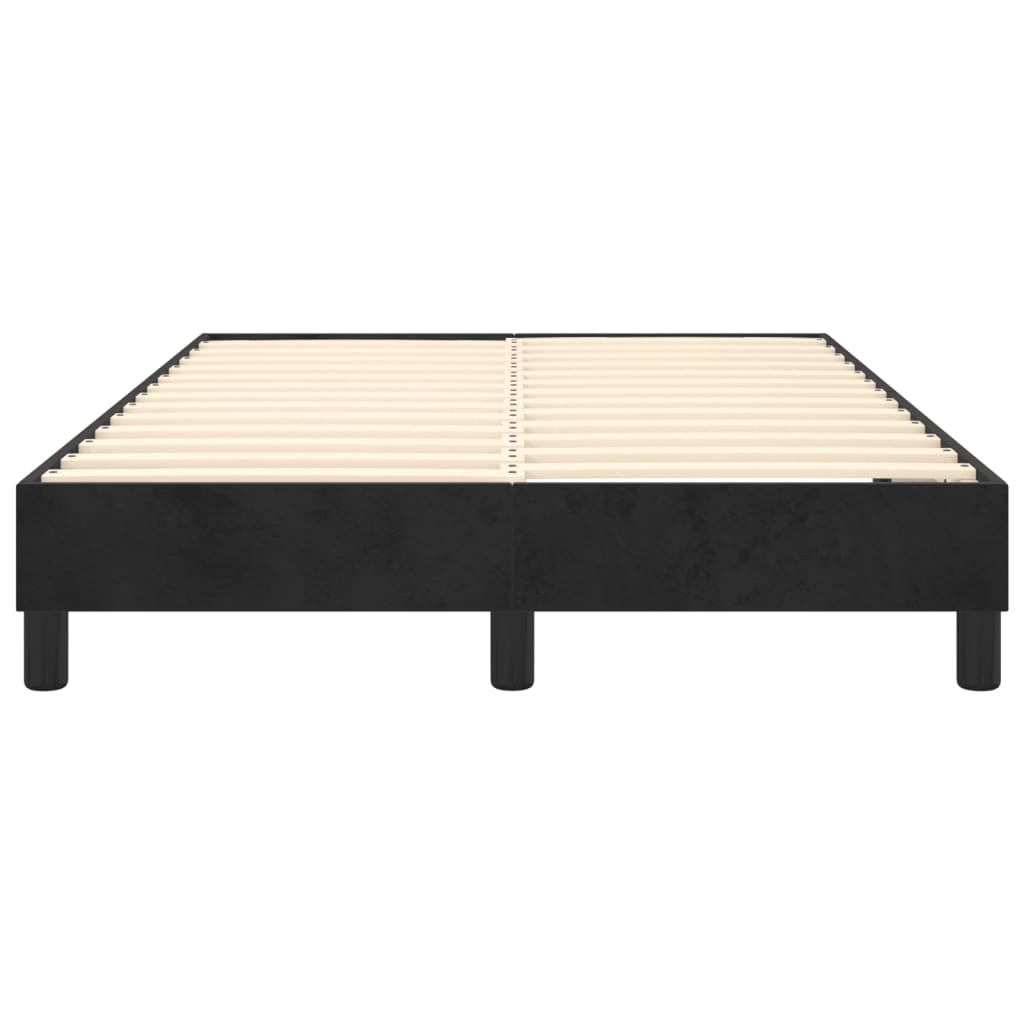 Boxspring bed 120x200 cm fluweel zwart is nu te koop bij PeponiXL, paradijselijk wonen!