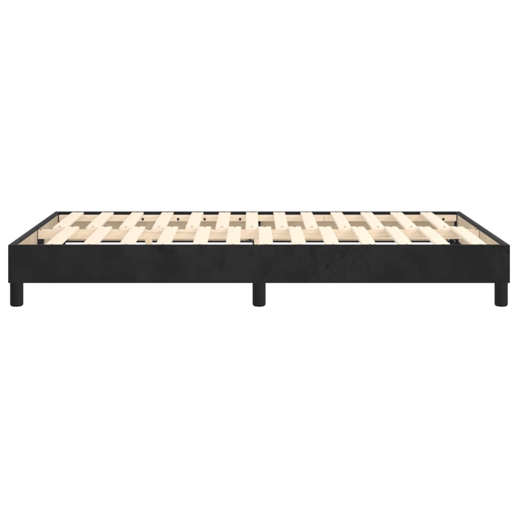 Boxspring bed 120x200 cm fluweel zwart is nu te koop bij PeponiXL, paradijselijk wonen!