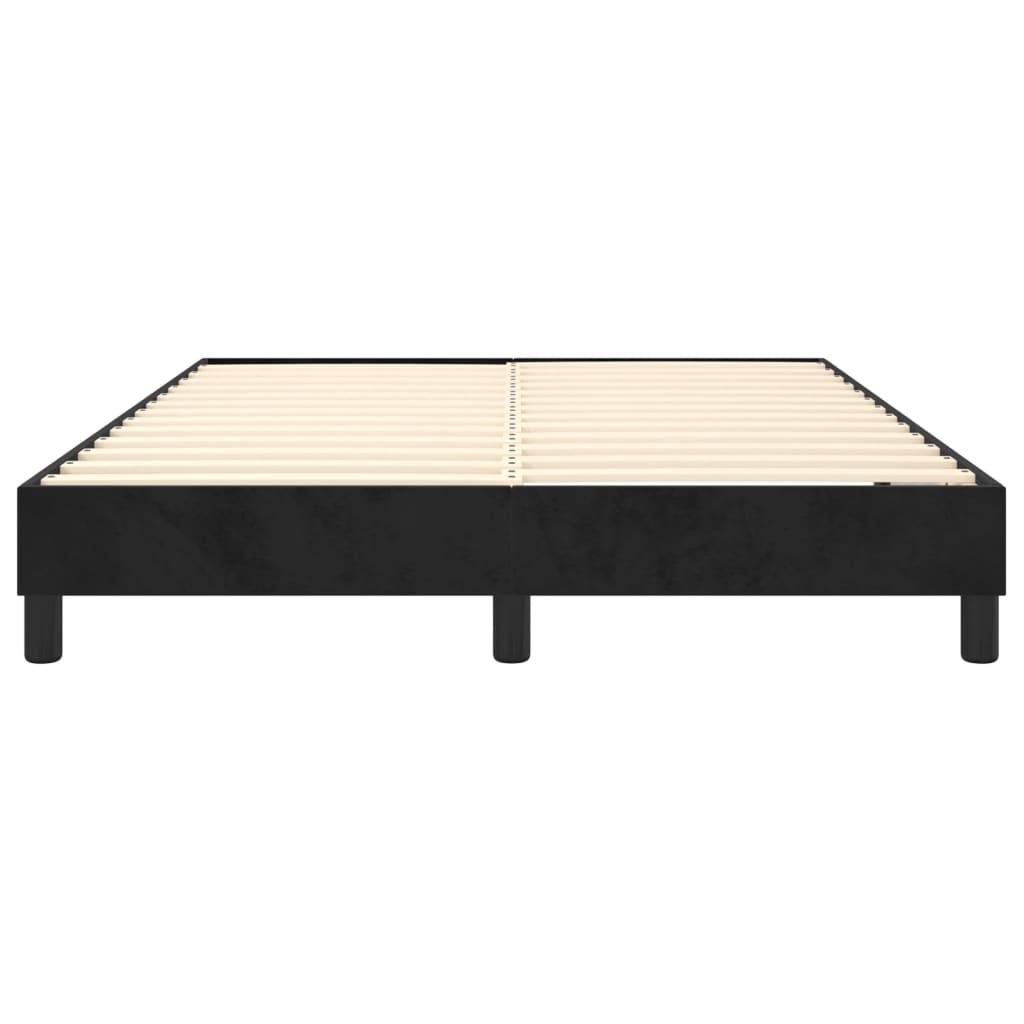 Boxspring bed 140x190 cm fluweel zwart is nu te koop bij PeponiXL, paradijselijk wonen!
