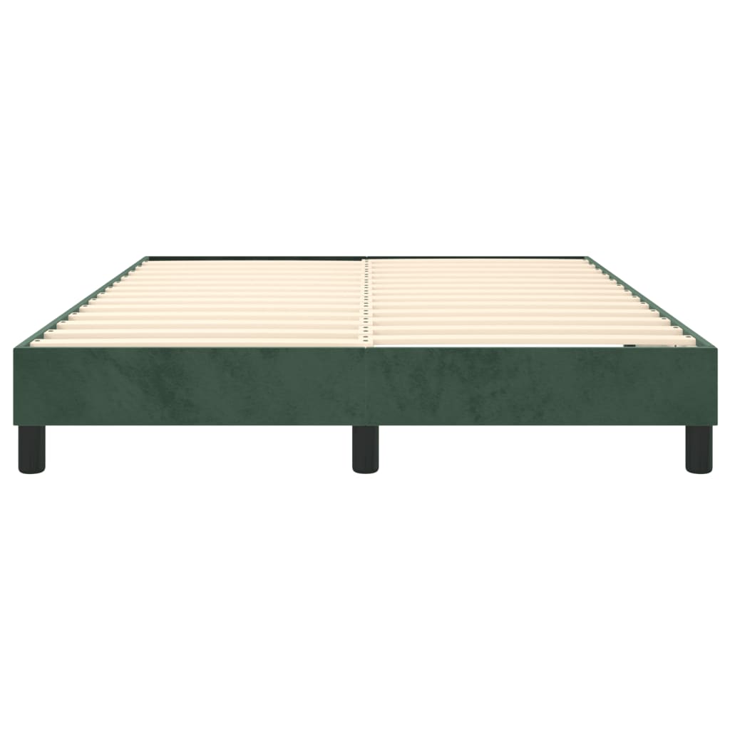 Boxspring bed 140x190 cm fluweel donkergroen is nu te koop bij PeponiXL, paradijselijk wonen!
