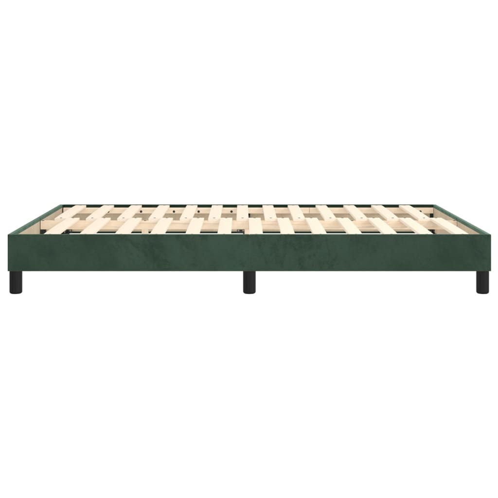Boxspring bed 140x190 cm fluweel donkergroen is nu te koop bij PeponiXL, paradijselijk wonen!