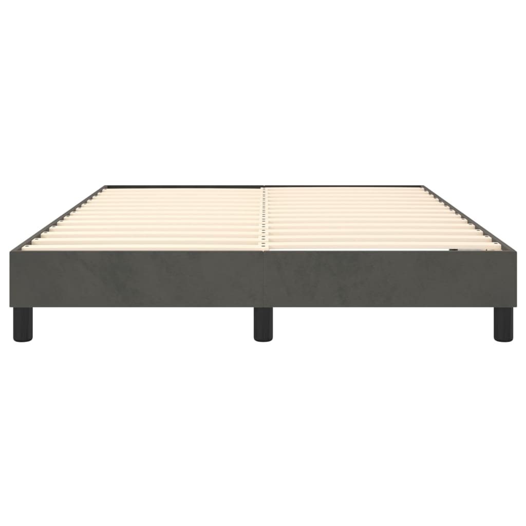 Boxspring bed 140x200 cm fluweel donkergrijs is nu te koop bij PeponiXL, paradijselijk wonen!