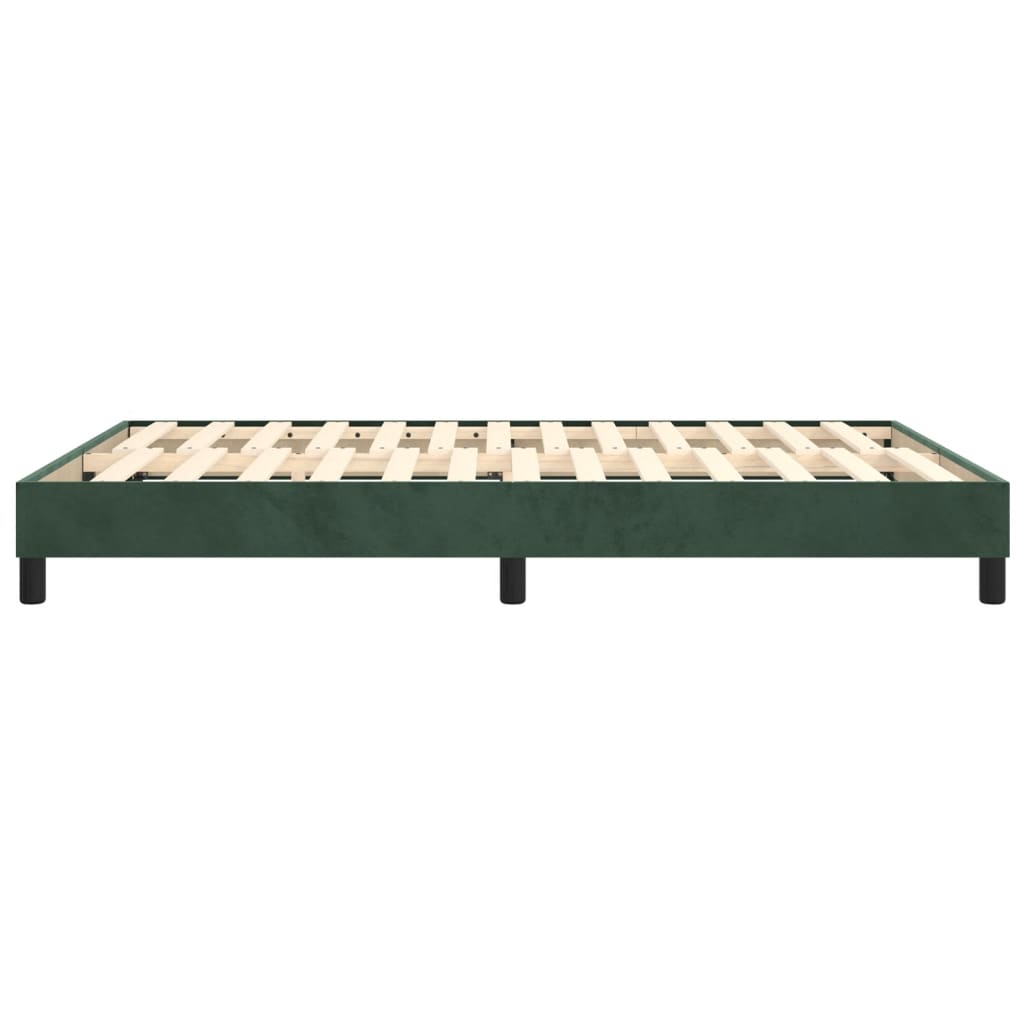 Boxspring bed 140x200 cm fluweel donkergroen is nu te koop bij PeponiXL, paradijselijk wonen!