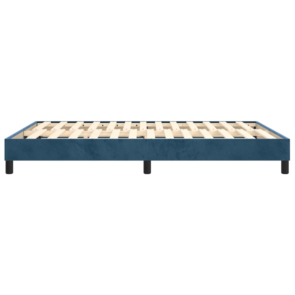 Boxspring bed 140x200 cm fluweel donkerblauw is nu te koop bij PeponiXL, paradijselijk wonen!