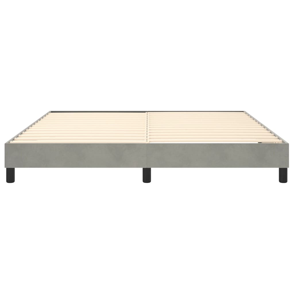 Boxspring bed 180x200 cm fluweel lichtgrijs is nu te koop bij PeponiXL, paradijselijk wonen!
