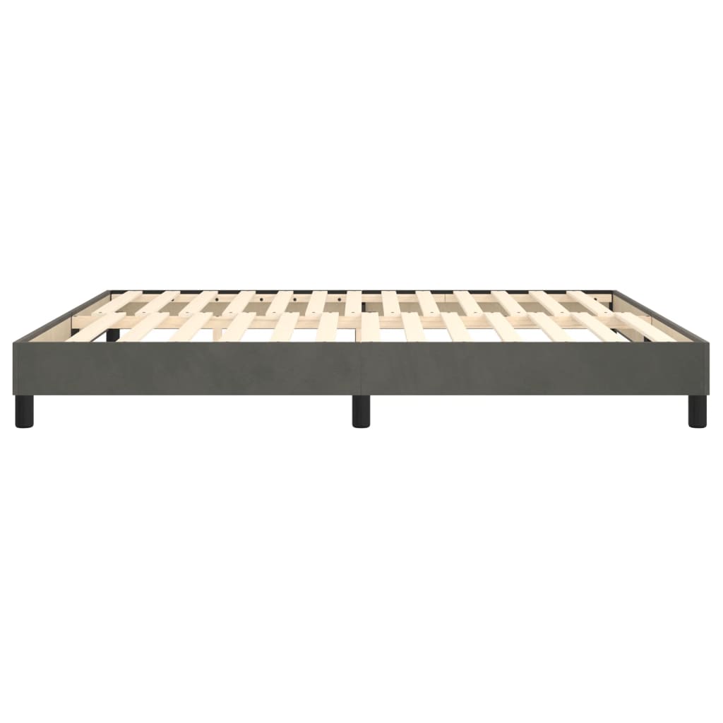 Boxspring bed 180x200 cm fluweel donkergrijs is nu te koop bij PeponiXL, paradijselijk wonen!