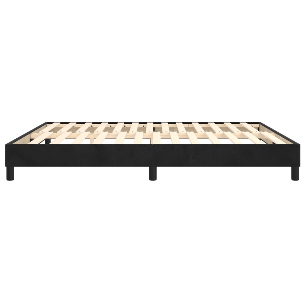 Boxspring bed 180x200 cm fluweel zwart is nu te koop bij PeponiXL, paradijselijk wonen!