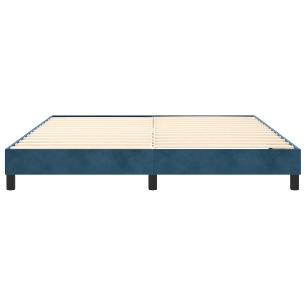 Boxspring bed 180x200 cm fluweel donkerblauw is nu te koop bij PeponiXL, paradijselijk wonen!