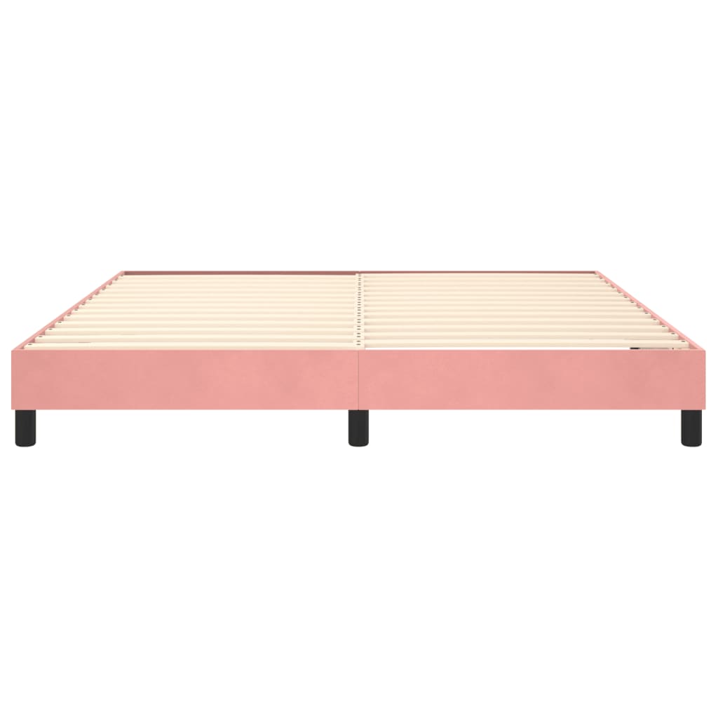 Boxspring bed fluweel roze 180x200 cm is nu te koop bij PeponiXL, paradijselijk wonen!