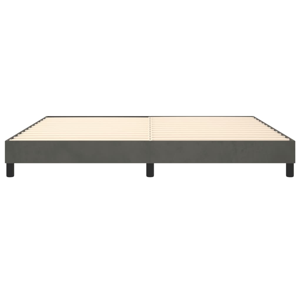 Boxspring bed 200x200 cm fluweel donkergrijs is nu te koop bij PeponiXL, paradijselijk wonen!