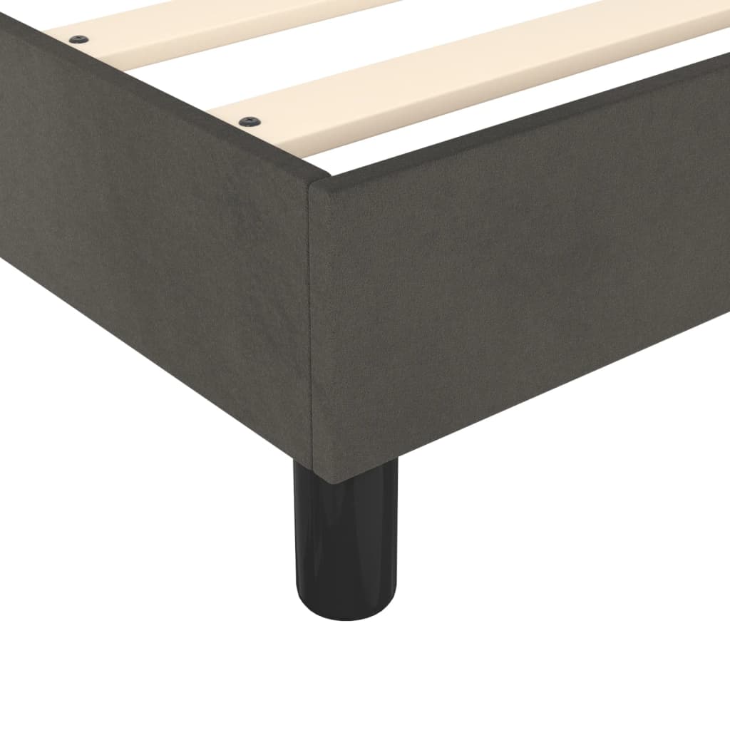 Boxspring bed 200x200 cm fluweel donkergrijs is nu te koop bij PeponiXL, paradijselijk wonen!