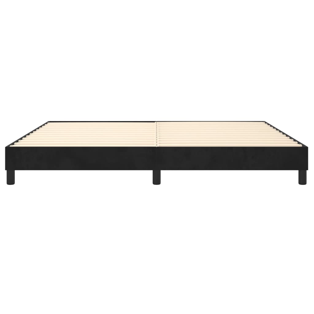 Boxspring bed 200x200 cm fluweel zwart is nu te koop bij PeponiXL, paradijselijk wonen!
