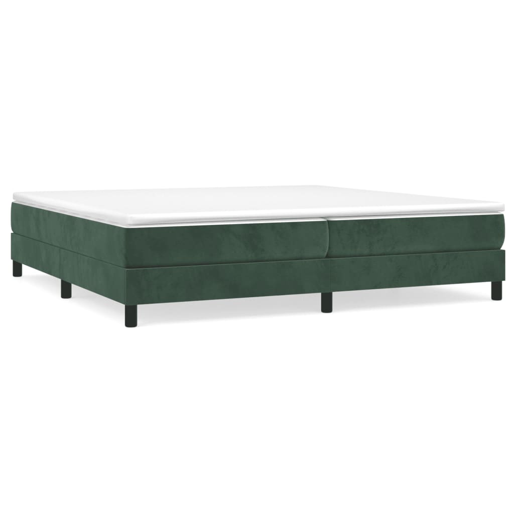 Boxspring bed 200x200 cm fluweel donkergroen is nu te koop bij PeponiXL, paradijselijk wonen!