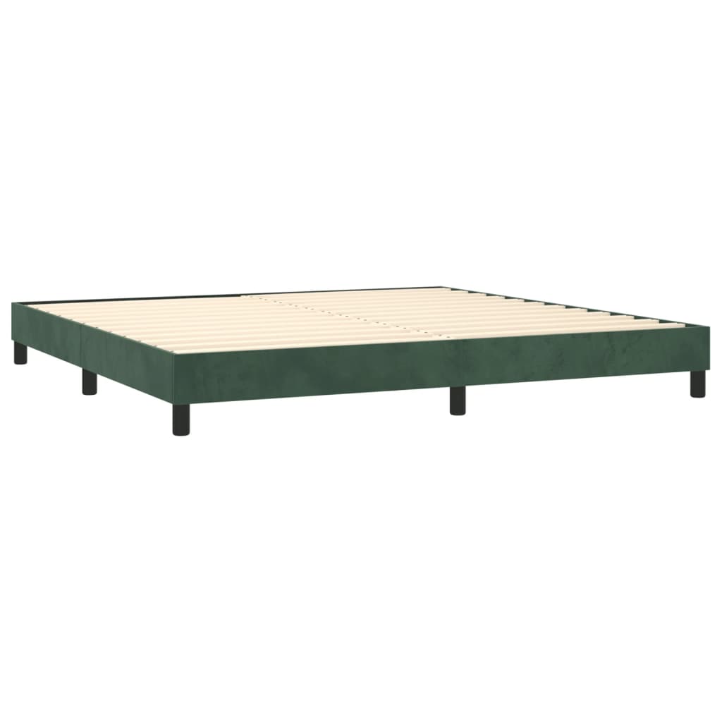 Boxspring bed 200x200 cm fluweel donkergroen is nu te koop bij PeponiXL, paradijselijk wonen!