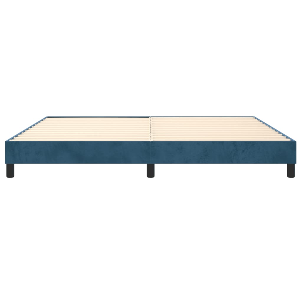 Boxspring bed 200x200 cm fluweel donkerblauw is nu te koop bij PeponiXL, paradijselijk wonen!