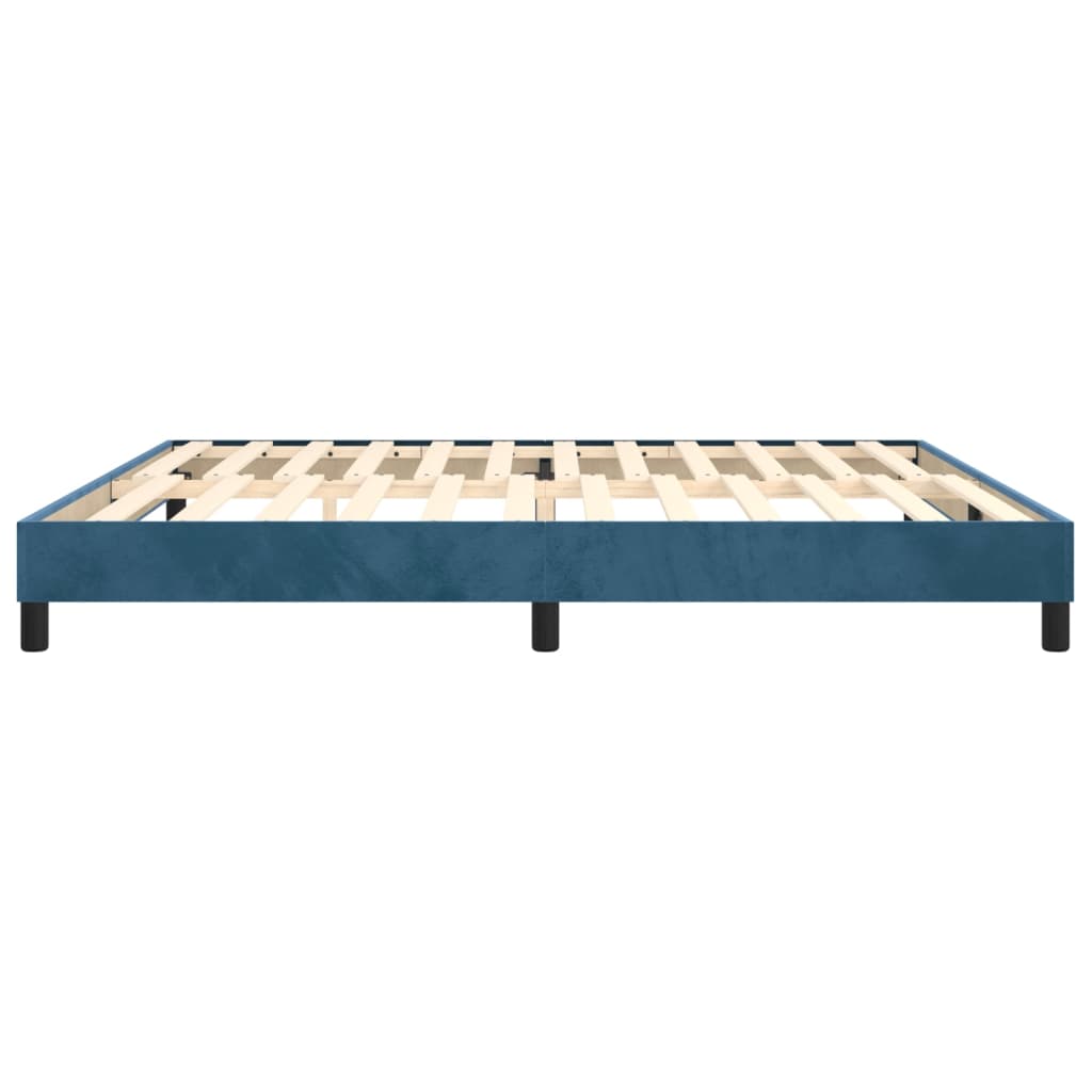 Boxspring bed 200x200 cm fluweel donkerblauw is nu te koop bij PeponiXL, paradijselijk wonen!