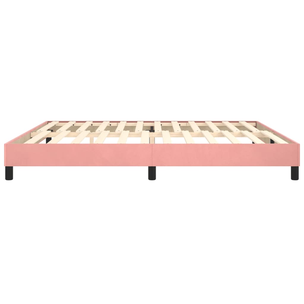 Boxspring bed fluweel roze 200x200 cm is nu te koop bij PeponiXL, paradijselijk wonen!