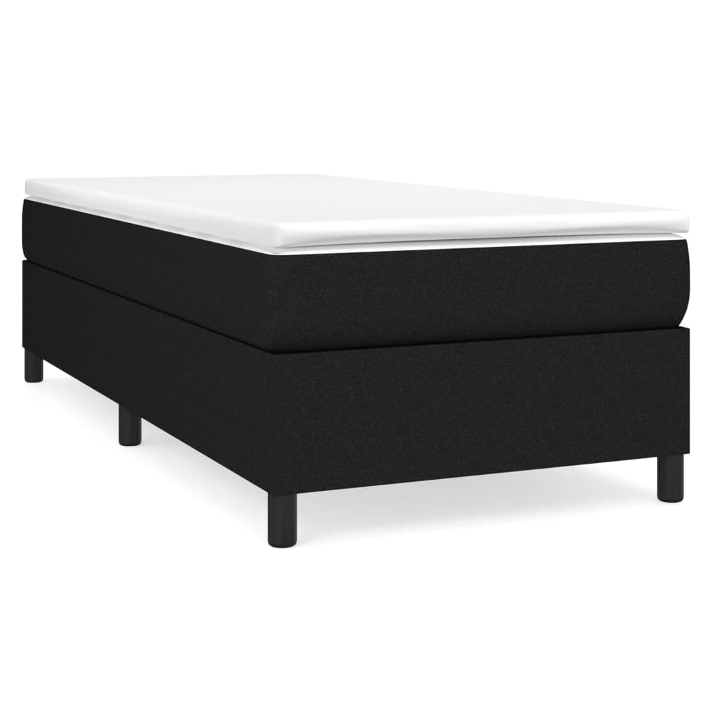 Boxspring bed 90x200 cm stof zwart is nu te koop bij PeponiXL, paradijselijk wonen!