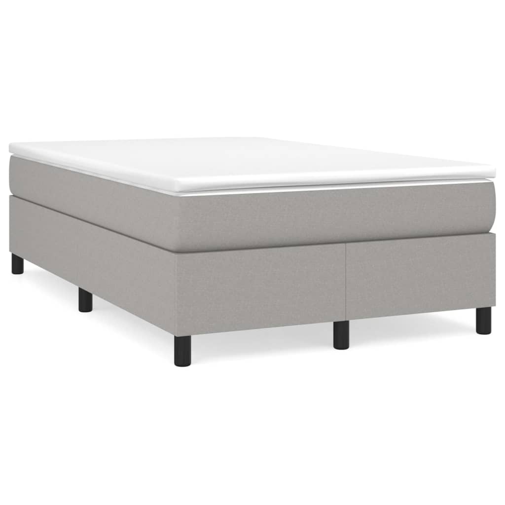Boxspring bed 120x200 cm stof lichtgrijs is nu te koop bij PeponiXL, paradijselijk wonen!