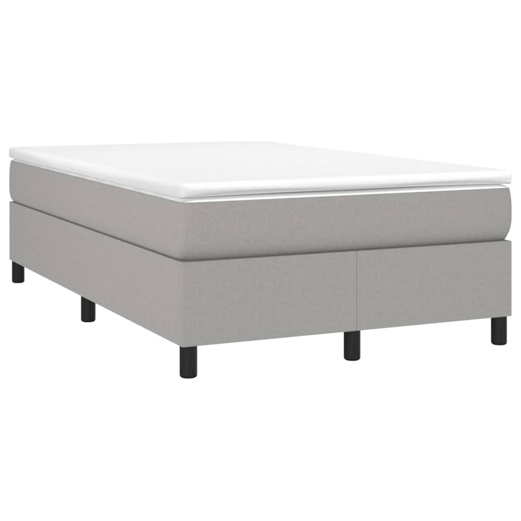 Boxspring bed 120x200 cm stof lichtgrijs is nu te koop bij PeponiXL, paradijselijk wonen!