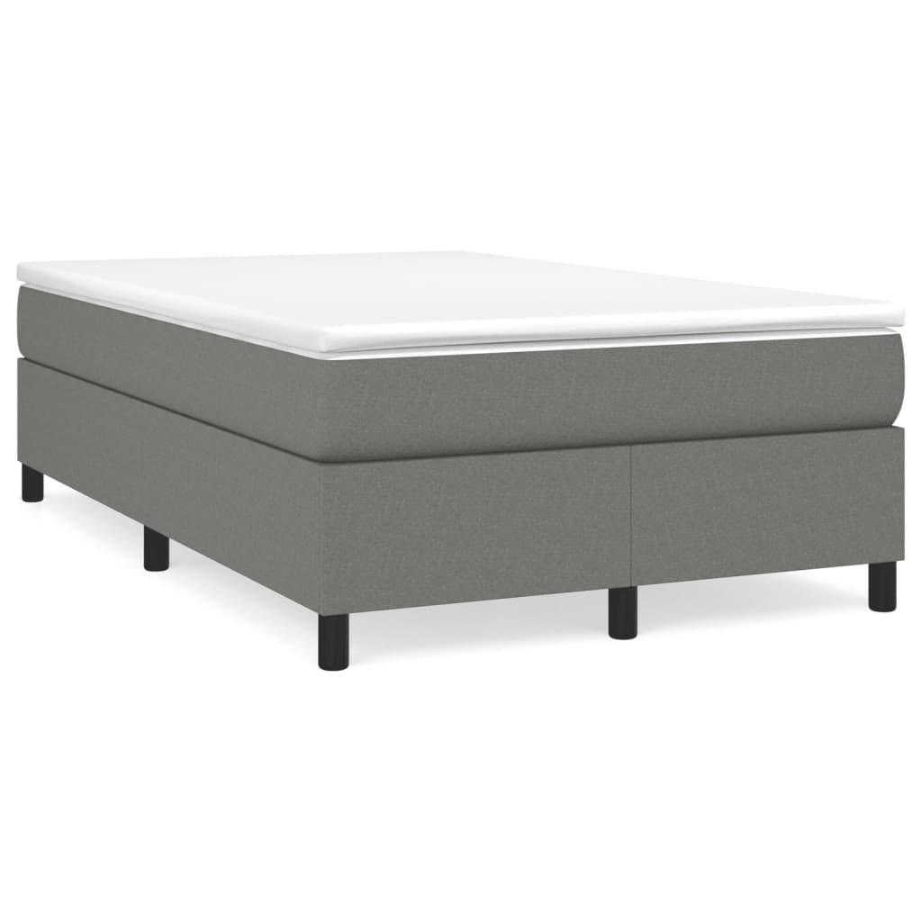 Boxspring bed 120x200 cm stof donkergrijs is nu te koop bij PeponiXL, paradijselijk wonen!