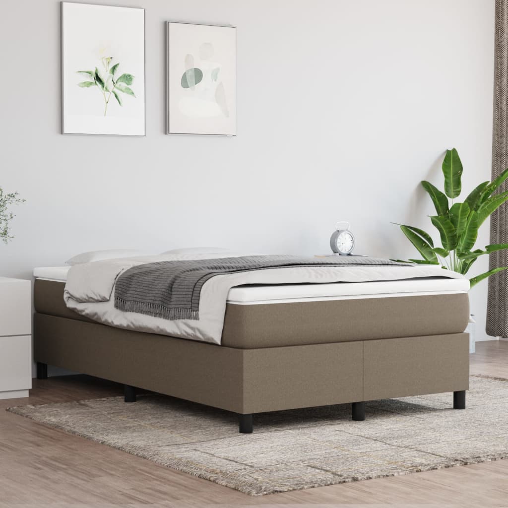 Boxspring bed 120x200 cm stof taupe is nu te koop bij PeponiXL, paradijselijk wonen!