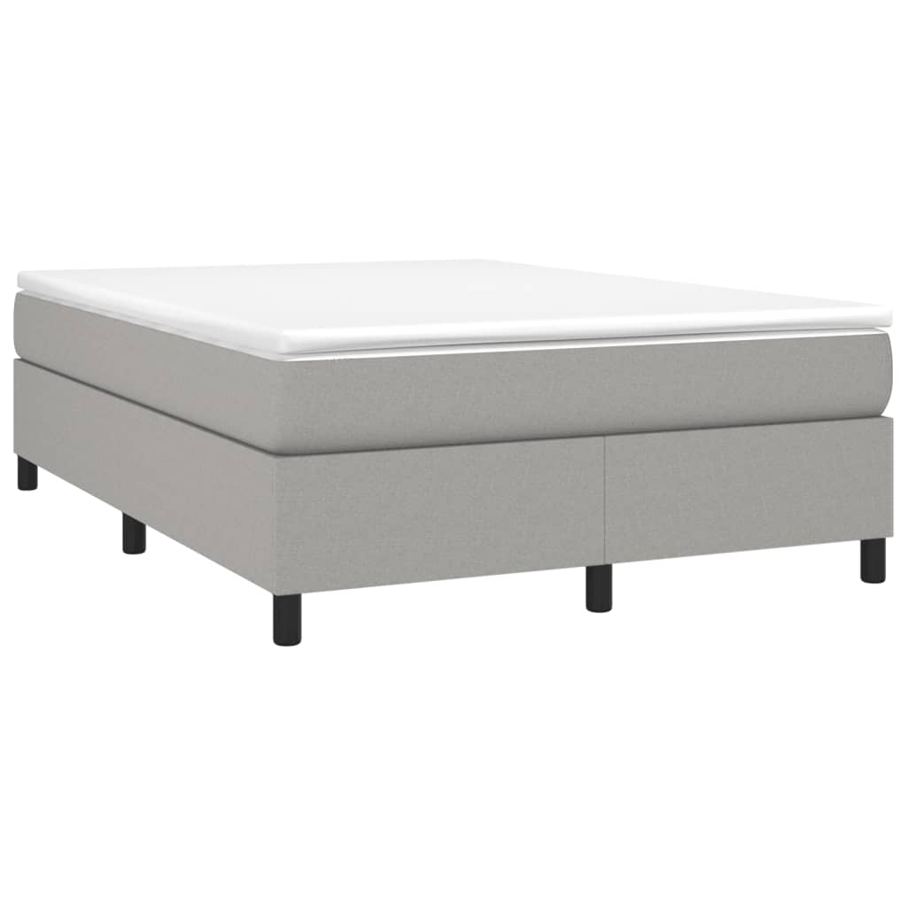 Boxspring bed stof lichtgrijs 140x190 cm is nu te koop bij PeponiXL, paradijselijk wonen!