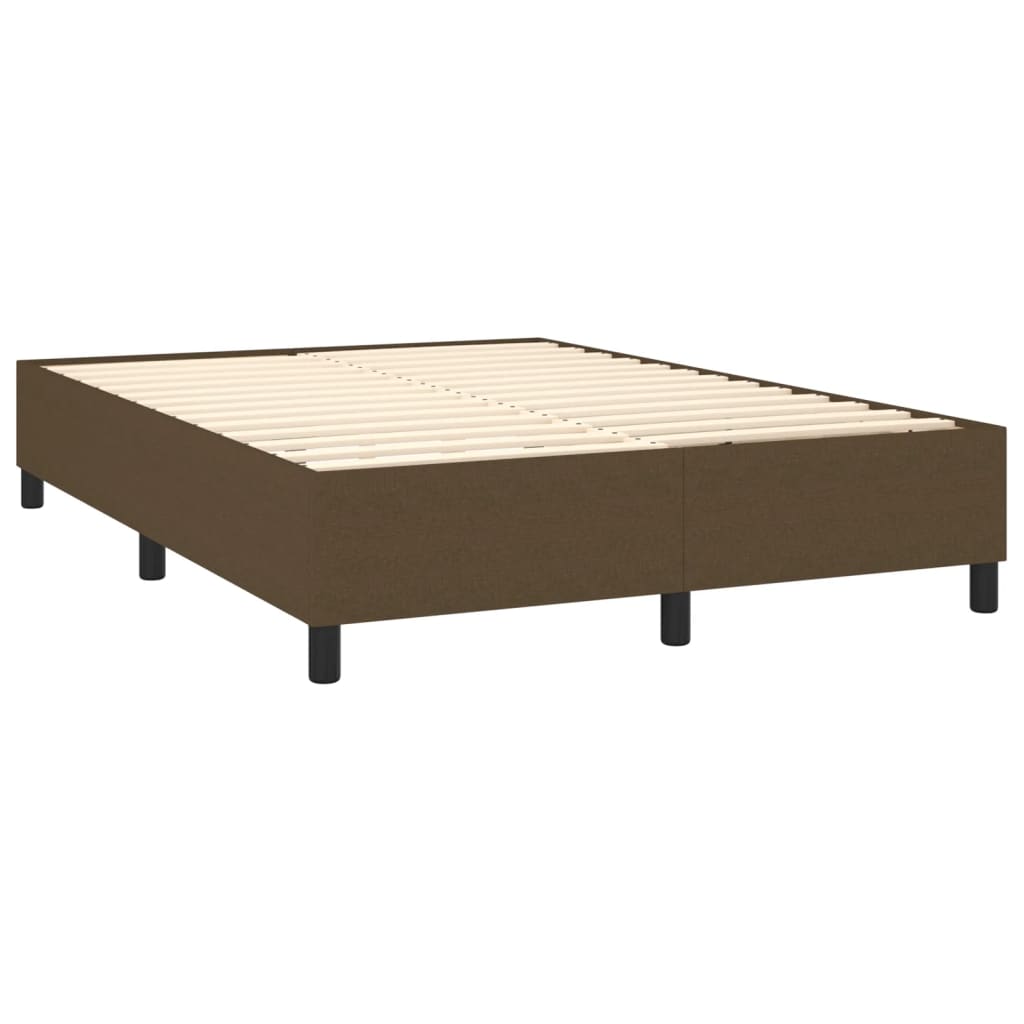 Boxspring bed stof donkerbruin 140x190 cm is nu te koop bij PeponiXL, paradijselijk wonen!