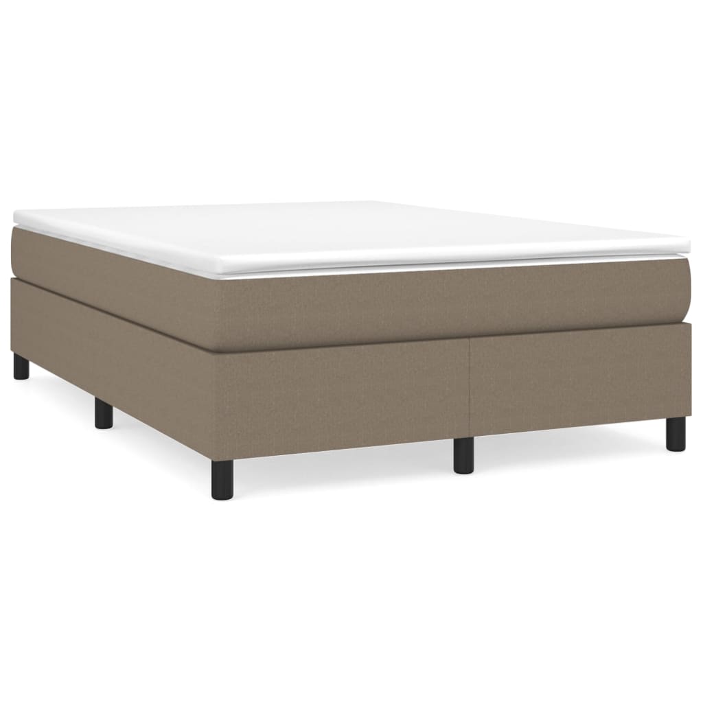 Boxspring bed stof taupe 140x190 cm is nu te koop bij PeponiXL, paradijselijk wonen!