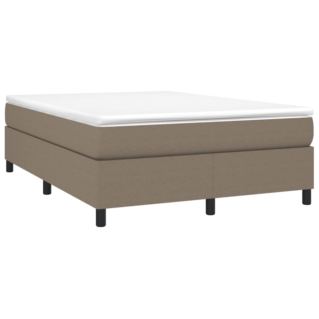 Boxspring bed stof taupe 140x190 cm is nu te koop bij PeponiXL, paradijselijk wonen!