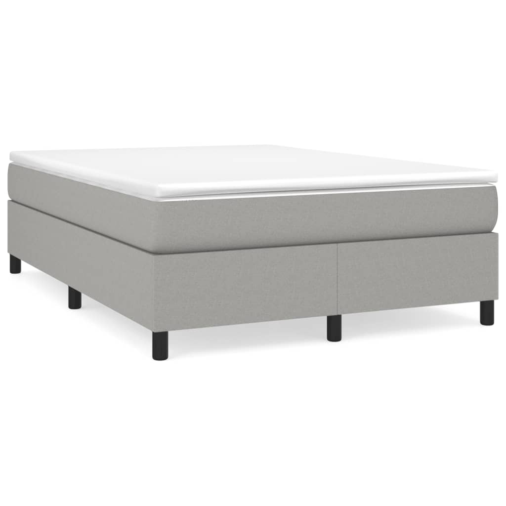 Boxspring bed stof lichtgrijs 140x200 cm is nu te koop bij PeponiXL, paradijselijk wonen!