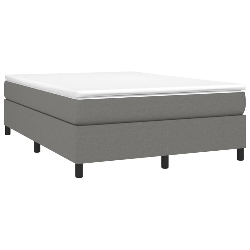 Boxspring bed stof donkergrijs 140x200 cm is nu te koop bij PeponiXL, paradijselijk wonen!