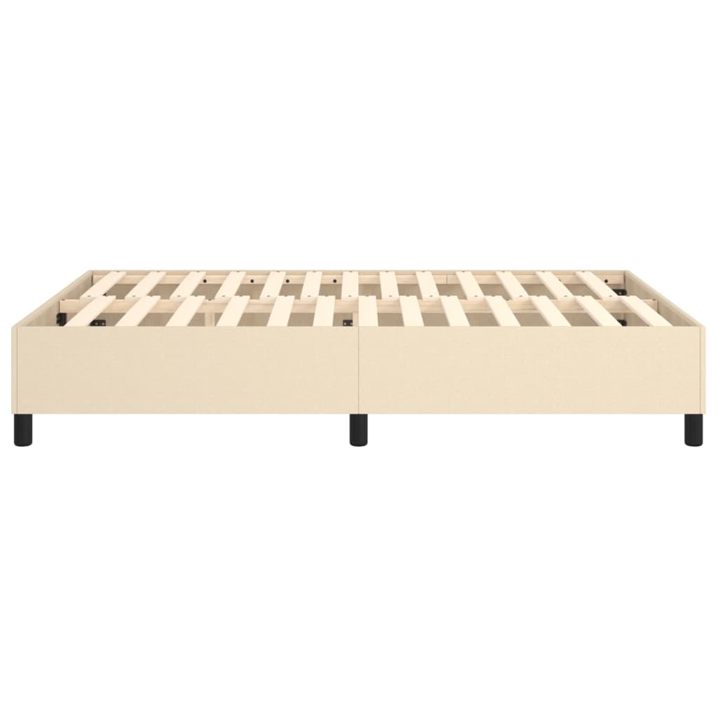 Boxspring bed stof crèmekleurig 140x200 cm is nu te koop bij PeponiXL, paradijselijk wonen!