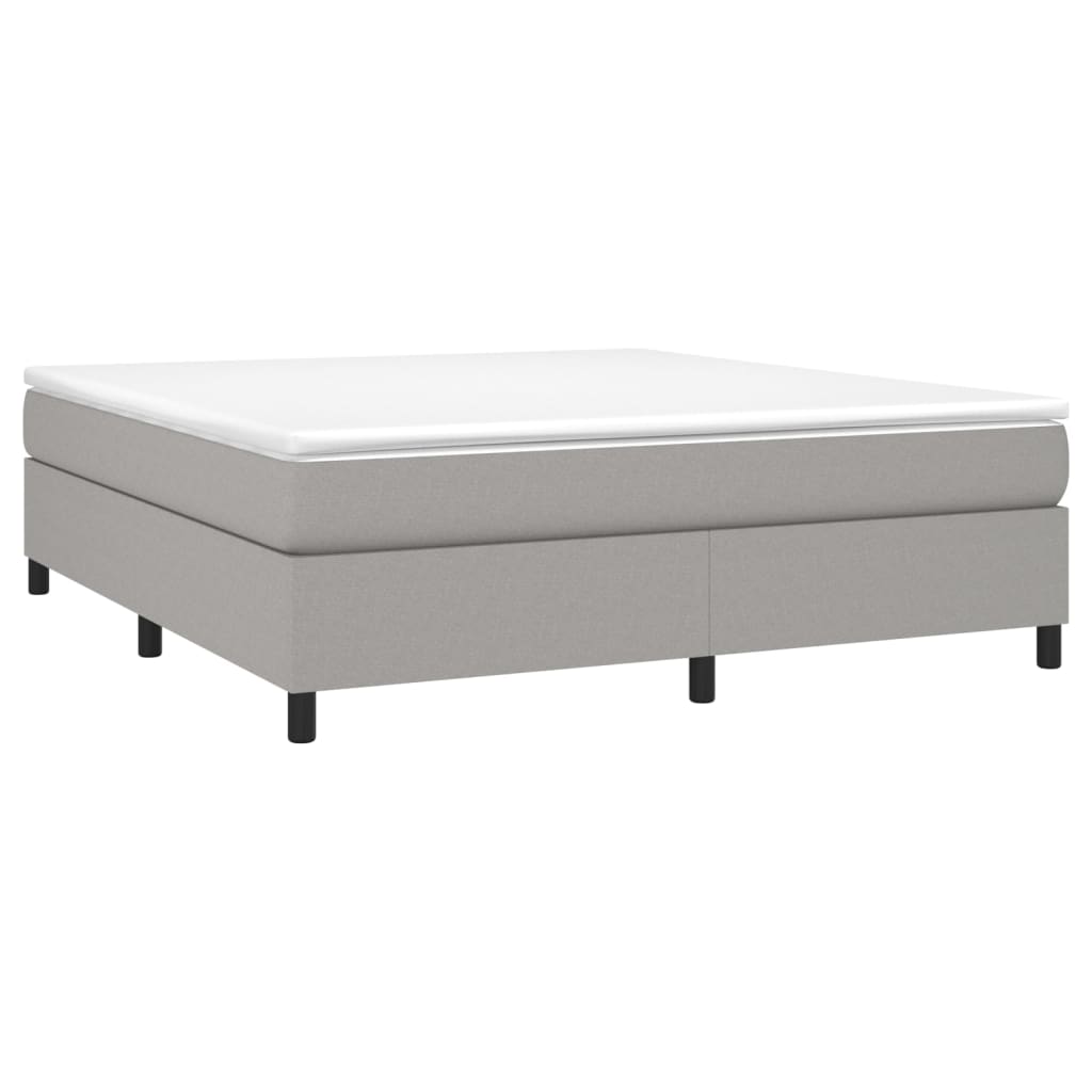 Boxspring bed stof lichtgrijs 160x200 cm is nu te koop bij PeponiXL, paradijselijk wonen!