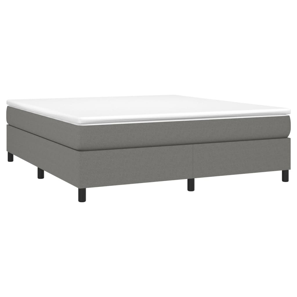 Boxspring bed stof donkergrijs 160x200 cm is nu te koop bij PeponiXL, paradijselijk wonen!